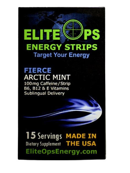 Package of Elite Ops sublingual energy strips